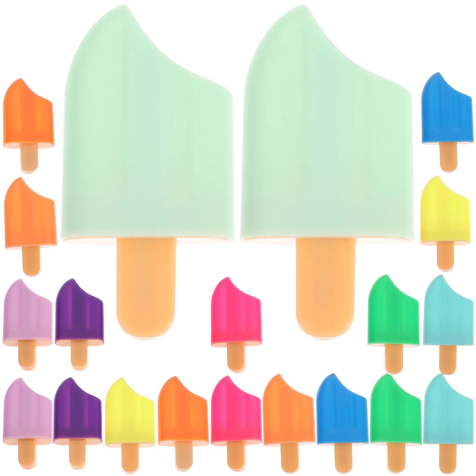 Nuobesty 아이스크림 모양 하이라이터 마커 펜, 치즐 팁 마커, 형광 색상 펜, 그래피티 쓰기, 20 개